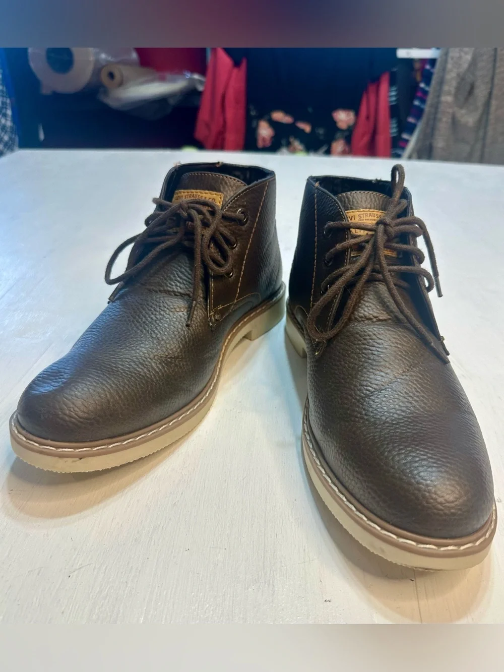 Levi’s Men’s Brown Chukka Boots Comfort Lace Up Ankle Shoes Size 8 Everyday Boot